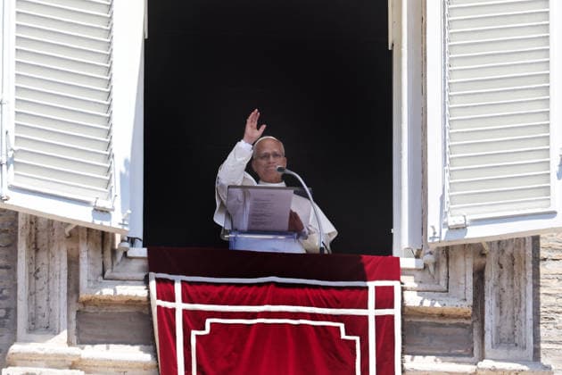 July 5, 2029. Vatican City - POPE LEO XIV delivers Angelus Prayer from the window of the Apostolic Building at the Vatican- EvandroInetti_via ZUMA Wire Vatican City State  - ZUMAi15_ 20260705_zaf_i15_008 Copyright: xEvandroxInettix