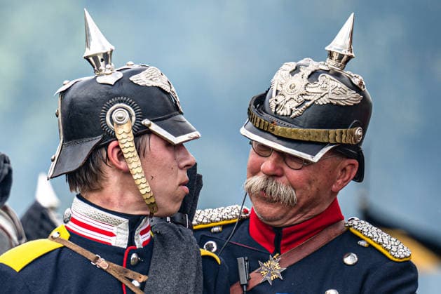 Re-enactment of Battle of Sadowa 1866 took place at Chlum battlefield as the close of three-day event marking the 160th anniversary of the Battle of Koniggratz (or Sadowa) in 1866, in Hradec Kralove, Czech Republic, on July 5, 2026. (CTKxPhoto DavidxTanecek) CTKPhotoP2026070504086  CTKPhotoP2026070504086