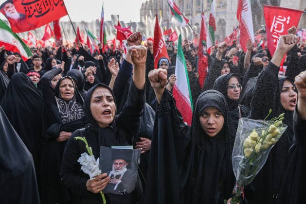 Supreme Leader Ayatollah Ali Khamenei Funeral Mourners gather at Tehran s Imam Khomeini Grand Mosalla on Saturday, July 4th, 2026, for the public state funeral ceremonies and official prayers for the late Supreme Leader, Ayatollah Ali Khamenei.  Copyright: xJackxHillx NINTCHDBPICT001093307018