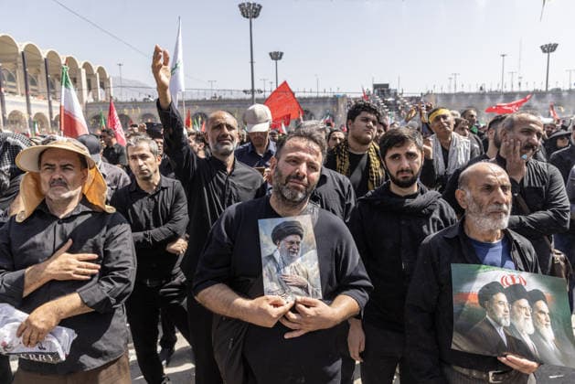 Supreme Leader Ayatollah Ali Khamenei Funeral Mourners gather at Tehran s Imam Khomeini Grand Mosalla on Saturday, July 4th, 2026, for the public state funeral ceremonies and official prayers for the late Supreme Leader, Ayatollah Ali Khamenei.  Copyright: xJackxHillx NINTCHDBPICT001093309680