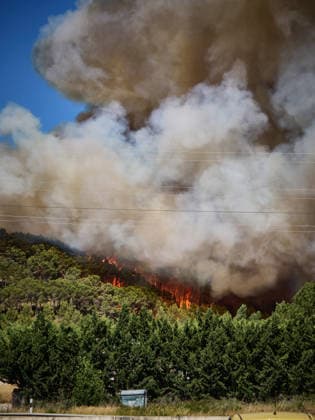 A large wildfire has been reported in Imárcoain, Navarre. View of the wildfire in Imárcoain on July 5, 2026, in Imárcoain, Elorz Valley, Navarre, Spain. Firefighters are currently working to extinguish a fire in a grain field that has spread to a wooded area in Imárcoain, which belongs to the Elorz Valley municipality. Emergency services received the alert at 4:49 p.m., and a response team consisting of firefighters, aircraft, environmental forest rangers, Local Police, and Regional Police. As a result, the AP 15 has been closed in both directions as a precaution. JULY 5, 2026 Imarcoain, Elorz Valley, Navarre Imarcoain, Elorz Valley, Navarre, Spain  Copyright: xEduardoxSanzx 7647215