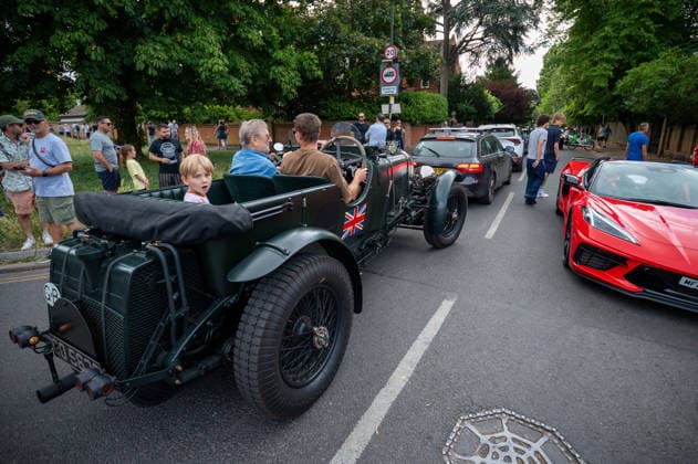 July 5, 2026, London, United Kingdom: A vintage Bentley Tourer, driven along a British suburban road. The Southside Hustle Car Meet is held on Wimbledon Common in Southwest London every first Sunday of the month. This free community event attracts owners of classic cars, supercars, sports cars, and rare or modified vehicles. Car enthusiasts, photographers, and families gather to admire an impressive variety of cars, meet like-minded people, and enjoy the welcoming atmosphere in the scenic surroundings of Wimbledon Common. London United Kingdom  - ZUMAs197 20260705_aab_s197_001 Copyright: xJamesxWilloughbyx