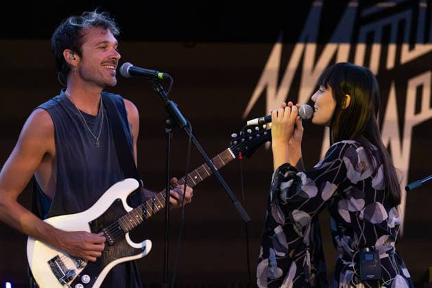 05.07.2026, Bellinzona, Parco Urbano, Nevermind Music Fest 2026: Monte Mai. Fabio Pinto (lead guitar & backing vocals) and AnaÃ¯s Schmid (lead vocals & synths) Bellinzona Parco Urbano Ticino Switzerland *** July 5, 2026, Bellinzona, Parco Urbano, Nevermind Music Fest 2026 Monte Mai Fabio Pinto (lead guitar, backing vocals) and Anaïs Schmid (lead vocals, synths) Bellinzona, Parco Urbano, Ticino, Switzerland Copyright: xJustPictures.ch FrancescoxMinghettix jp-en-FrMi-_NG_0330