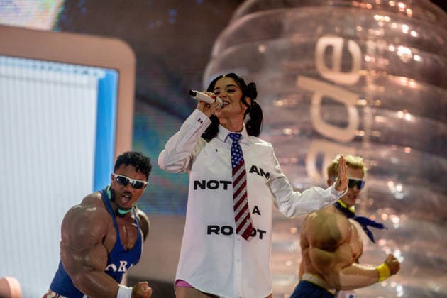 Katy Perry Concert at the Río Babel Festival Singer Katy Perry during a performance at the Miguel Ríos Auditorium on July 5, 2026, in Rivas Vaciamadrid, Madrid, Spain. This event is part of the Río Babel Festival, which also features performances by The Offspring, Amaia, and Bomba Estéreo, among others. Spain  Copyright: xRicardoxRubiox 7647961