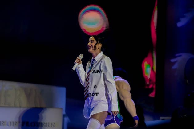 Katy Perry Concert at the Río Babel Festival Singer Katy Perry during a performance at the Miguel Ríos Auditorium on July 5, 2026, in Rivas Vaciamadrid, Madrid, Spain. This event is part of the Río Babel Festival, which also features performances by The Offspring, Amaia, and Bomba Estéreo, among others. Spain  Copyright: xRicardoxRubiox 7647978