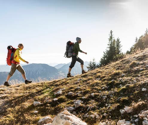 Couple hiking in the Austrian mountains model released, Symbolfoto, UUF15988