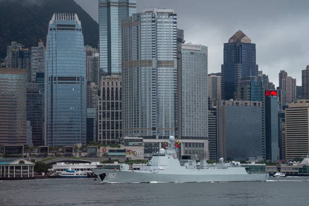 HONGKONG-DAILY The Chinese People s Liberation Army (PLA) Navy guided-missile destroyer Nanning sailing through Victoria Harbor in Hong Kong, July 6, 2026. NEXPHER Vernon Yuen HONG KONG