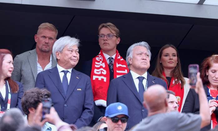 2026 World Cup - Princess Ingrid Alexandra and Prince Sverre Magnus of Norway Princess Ingrid Alexandra of Norway and Prince Sverre Magnus of Norway attend the match Brazil vs Norway FIFA World Cup 2026 at the New York New Jersey Stadium, NJ on July 5, 2026. Photo by Charles Guerin ABACAPRESS.COM East Rutherford NJ United States  Copyright: xGuerinxCharles ABACAx