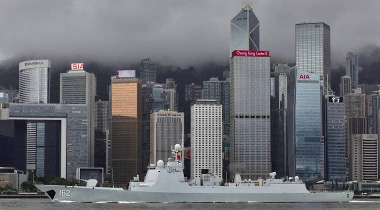 July 6, 2026, Hong Kong, China: In Hong Kong this morning, Hull Number 162, Type 052D Guided Missile Destroyer NANNING of the PLA Navy sailing past PLA Headquarter ( centre building with red star ) a former Admiralty-Prince of Wales Building as it leave Hong Kong after 5 days port visit celebrating Hong Kong s handover anniversary.July-6,2026Hong Kong.ZUMA Hong Kong China - ZUMAl137 20260706_fap_l137_002 Copyright: xLiauxChung-renx