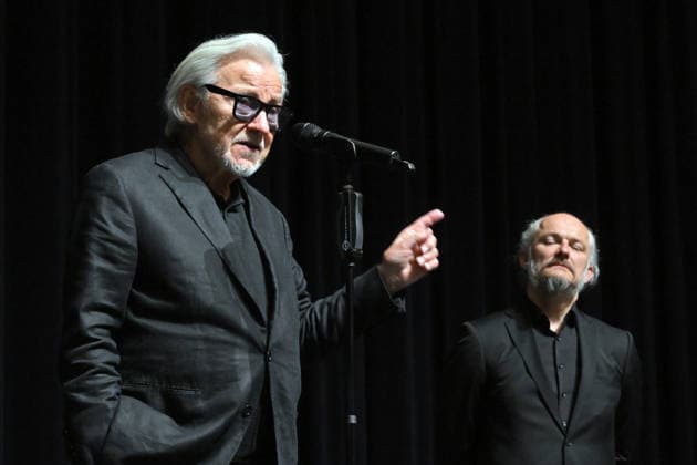 The 60th Karlovy Vary International Film Festival continued on its third day, in Karlovy Vary, Czech Republic, on July 5, 2026. American actor Harvey Keitel, left, presented the film Mean Streets in the Great Hall of the Thermal Hotel. On the right is the artistic director of the festival Karel Och. (CTKxPhoto SlavomirxKubes) CTKPhotoP2026070506256  CTKPhotoP2026070506256