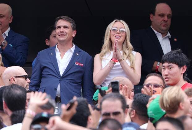 CORRECTION TITLE - 2026 World Cup - Tiffany Trump at Brazil v Norway CORRECTION CAPTION - Tiffany Trump, Donald Trump s Daughter with friend attend the match Brazil vs Norway FIFA World Cup 2026 at the New York New Jersey Stadium, NJ on July 5, 2026. Photo by Charles Guerin ABACAPRESS.COM East Rutherford NJ United States  Copyright: xGuerinxCharles ABACAx