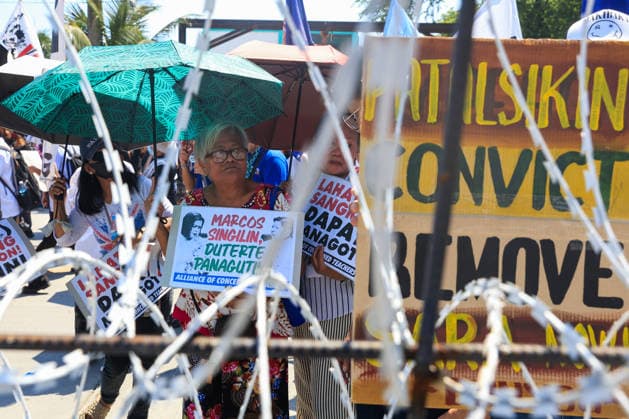 Protesters march toward Philippine Senate as VP Sara Duterte s Impeachment Trail kicks off METRO MANILA, PHILIPPINES – JULY 6: Anti-Sara Duterte protesters gather outside the Philippine Senate, as Vice President Sara Duterte s impeachment trial commences, in Pasay City, Metro Manila, Philippines, on July 6, 2026. The impeachment trial of vice president Sara Duterte officially started on July 6 and is expected to last for several months. This comes amid rising political tensions over the impeachment trial and a growing calls for accountability for alleged corruption involving officials in nationwide flood-control projects. Daniel Ceng Anadolu Metro Manila Philippines. Editorial use only. Please get in touch for any other usage.  Copyright: x2026xAnadoluxDanielxCengx