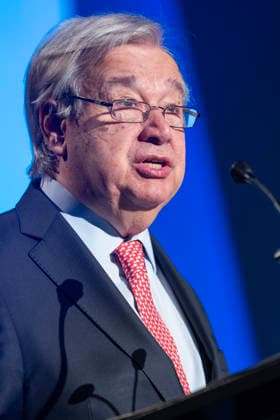 World Summit on Artificial Intelligence Jean Marc Ferré MAXPPP Geneva July 6, 2026 Antonio Guterres, Secretary-General of the United Nations, during the World Summit on Artificial Intelligence at Palexpo in Geneva on July 6, 2026. Photo by Jean Marc Ferré MAXPPP, Geneva, Switzerland  Copyright: xMAXPPPxJeanxMarcxFerréx FRR202607064859 FRR202607064859