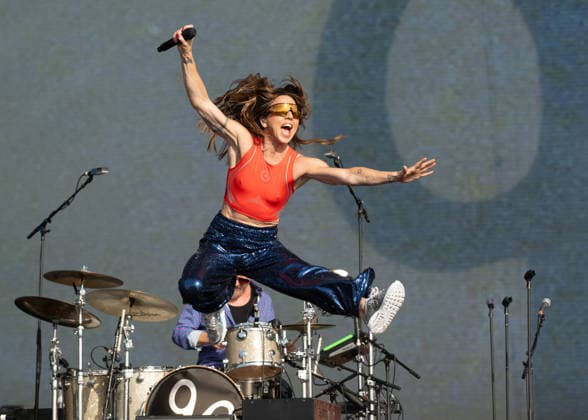 Melanie C on stage as the Scissor Sisters performs during BST Hyde Park at Hyde Park in London, England. UK. Sunday 5th July 2026. Copyright: xJamesxWarrenx SCISSOR SISTERS AND MELANIE C - BST HYDE PARK15