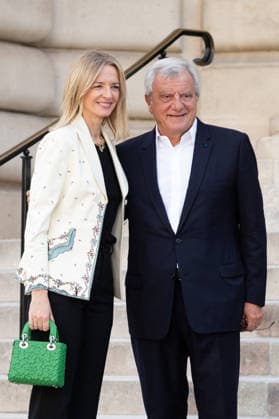PFW HC Schiaparelli Outside Arrivals NB Delphine Arnault, Sidney Toledano arrived at the Schiaparelli Haute Couture Fall Winter 2026 2027 show as part of Paris Fashion Week on July 06, 2026 in Paris, France. Photo by Nasser Berzane ABACAPRESS.COM Paris France  Copyright: xBerzanexNasser ABACAx
