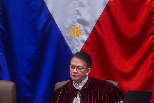 Philippine Vice President Sara Duterte s impeachment trial begins METRO MANILA, PHILIPPINES - JULY 06: Senate President and Presiding Officer Francis Escudero attends the opening session of the impeachment trial of Philippine Vice President Sara Duterte inside the Senate in Pasay City, Metro Manila, Philippines, on July 06, 2026. The impeachment trial officially opened on July 06 and is expected to last several months. The proceedings come amid heightened political tensions and growing calls for accountability following corruption allegations involving officials in nationwide flood control projects. Daniel Ceng Anadolu Manila Philippines. Editorial use only. Please get in touch for any other usage.  Copyright: x2026xAnadoluxDanielxCengx