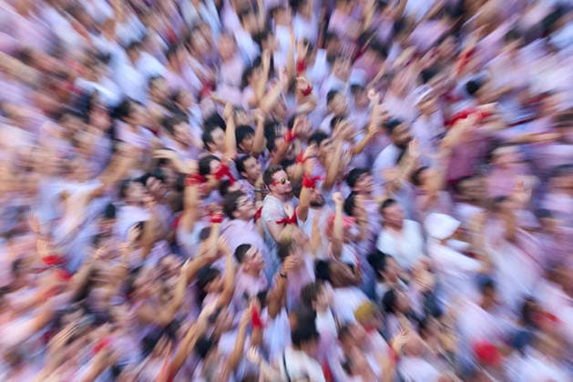 San Fermin Festival in Spain PAMPLONA, SPAIN - JULY 6: The San Fermin Festival, one of Spain s most internationally recognized cultural events, officially begin in Pamplona, Spain, on July 6, 2026. The festival, best known for its traditional running of the bulls through the city s narrow streets, was officially opened with the Chupinazo rocket launched from the balcony of Pamplona City Hall, marking the start of the annual celebrations. Ruben Albarran Anadolu Pamplona Spain. Editorial use only. Please get in touch for any other usage.  Copyright: x2026xAnadoluxRubenxAlbarranx