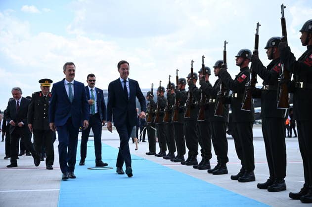 Ahead of 36th NATO Summit in Ankara ANKARA, TURKIYE - JULY 06: NATO Secretary General Mark Rutte arrives at Ankara Airport ahead of the 36th NATO Heads of State and Government Summit in Ankara, Turkiye, on July 06, 2026. Rutte was greeted by Presidential Defense Industries Directorate Haluk Gorgun, upon his arrival at the airport. Abdullah Guclu Anadolu Ankara Turkey. Editorial use only. Please get in touch for any other usage.  Copyright: x2026xAnadoluxAbdullahxGuclux