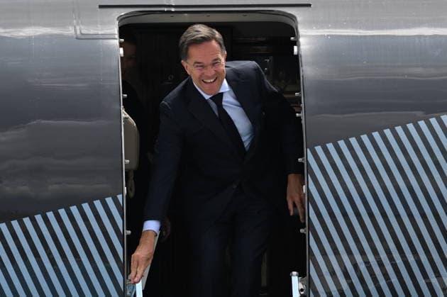 Ahead of 36th NATO Summit in Ankara ANKARA, TURKIYE - JULY 06: NATO Secretary General Mark Rutte arrives at Ankara Airport ahead of the 36th NATO Heads of State and Government Summit in Ankara, Turkiye, on July 06, 2026. Rutte was greeted by Presidential Defense Industries Directorate Haluk Gorgun, upon his arrival at the airport. Abdullah Guclu Anadolu Ankara Turkey. Editorial use only. Please get in touch for any other usage.  Copyright: x2026xAnadoluxAbdullahxGuclux
