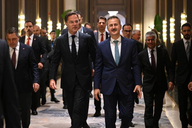 Ahead of 36th NATO Summit in Ankara ANKARA, TURKIYE - JULY 06: NATO Secretary General Mark Rutte arrives at Ankara Airport ahead of the 36th NATO Heads of State and Government Summit in Ankara, Turkiye, on July 06, 2026. Rutte was greeted by Presidential Defense Industries Directorate Haluk Gorgun, upon his arrival at the airport. Abdullah Guclu Anadolu Ankara Turkey. Editorial use only. Please get in touch for any other usage.  Copyright: x2026xAnadoluxAbdullahxGuclux