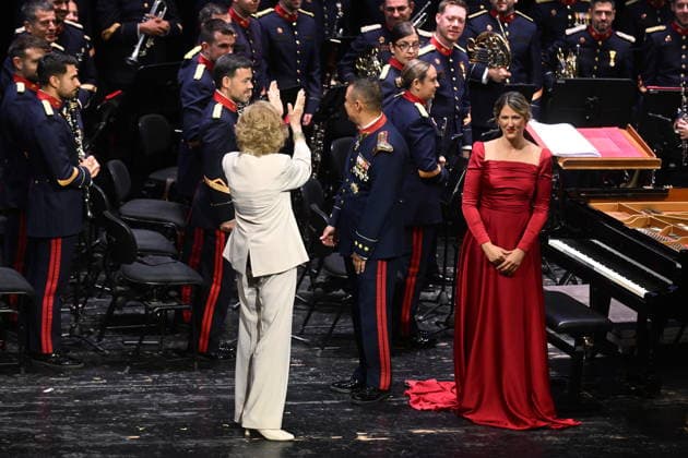 Queen Sofía Attends Conference on the Crucial Contributions to the American Revolution Photographs from the Conference on the Crucial Contributions to the American Revolution by the Historical Figures Bernardo de Gálvez and Francisco de Saavedra, at the Teatro Real, on July 6, 2026, in Madrid, Spain. CELEBRITIES AMERICAN REVOLUTION CONFERENCE José Madrid Madrid Spain  Copyright: xJosÃ xOlivax 7649425