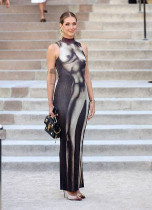Schiaparelli - Outside Arrivals Chiara Ferragni during Day One of Paris Fashion Week - Haute Couture Spring Summer 2026 2027 on July 06, 2026 in Paris, France.  Copyright: xDidierxFereyx