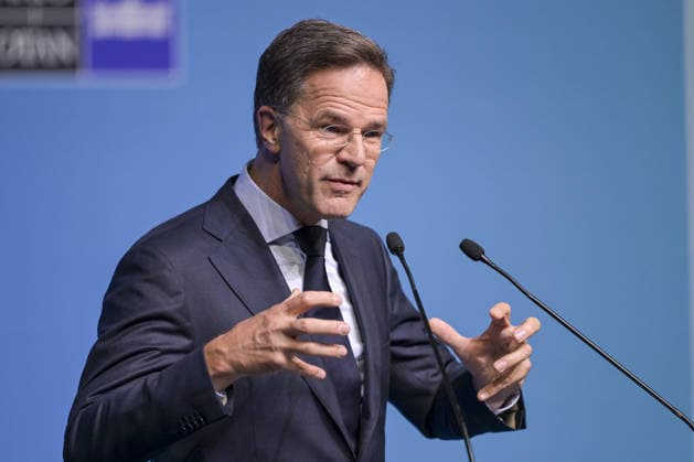 NATO Secretary General Rutte holds pre-summit press conference in Ankara ANKARA, TURKEY - JULY 6: NATO Secretary General Mark Rutte attends a pre-summit press conference ahead of the 36th NATO Summit of Heads of State and Government at the Presidential Complex in Ankara, Turkiye on July 6, 2026. Ozge Elif Kizil Anadolu Ankara Turkey. Editorial use only. Please get in touch for any other usage.  Copyright: x2026xAnadoluxOzgexElifxKizilx