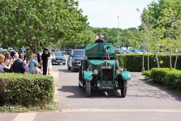 King Charles visits the Royal Tank Regiment s Families Day BOVINGTON, DORSET - JULY 06: King Charles III arrives in a 1920s Rolls-Royce Armoured Car during The Royal Tank Regiment s Families Day at the Tank Museum on July 06, 2026 in Bovington, Dorset. (Photo by Chris Jackson Getty Images)King Charles visits the Royal Tank Regiment s Families Day at the Tank Museum, Bovington, Dorset, UK, on the 6th July 2026. Picture by Chris Jackson WPA-Pool Bovington Tank Museum Dorset United Kingdom  WHA-0830