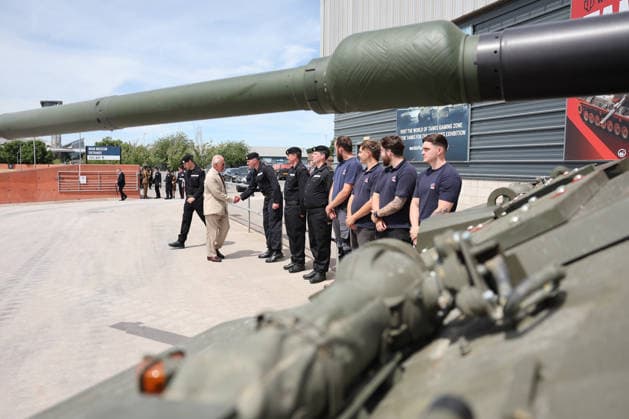 King Charles visits the Royal Tank Regiment s Families Day BOVINGTON, DORSET - JULY 06: King Charles III meets RTR soldiers and the crew of the Challenger 3 Main Battle Tank during The Royal Tank Regiment s Families Day at the Tank Museum on July 06, 2026 in Bovington, Dorset. (Photo by Chris Jackson Getty Images)King Charles visits the Royal Tank Regiment s Families Day at the Tank Museum, Bovington, Dorset, UK, on the 6th July 2026. Picture by Chris Jackson WPA-Pool Bovington Tank Museum Dorset United Kingdom  WHA-0830