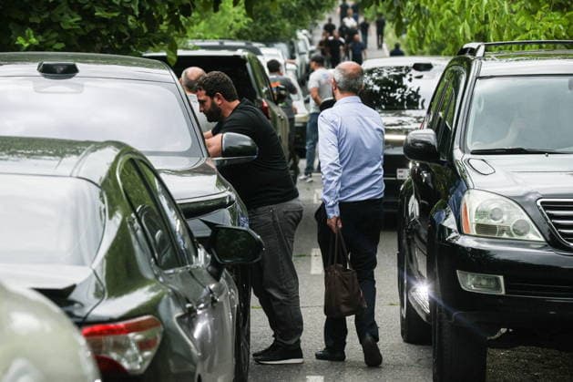 ARMENIA, KOTAYK PROVINCE - JULY 6, 2026: Citizens crowd outside the home of Gagik Tsarukyan, Chairman of Prosperous Armenia, in the village of Arinj, northeast of Yerevan. According to his spokeswoman, searches occur across almost all of the offices of companies owned by Tsarukyan s Multi Group Concern. Alexander Patrin TASS  94752179