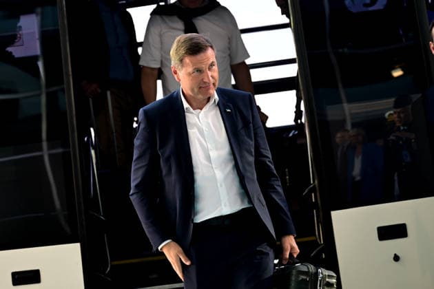 Ahead of 36th NATO Summit in Ankara ANKARA, TURKIYE - JULY 6: Estonian Defense Minister Hanno Pevkur arrives at Esenboga Airport ahead of the 36th NATO Heads of State and Government Summit in Ankara, Turkiye, on July 6, 2026. Mehmet Futsi Anadolu Ankara Turkey. Editorial use only. Please get in touch for any other usage.  Copyright: x2026xAnadoluxMehmetxFutsix