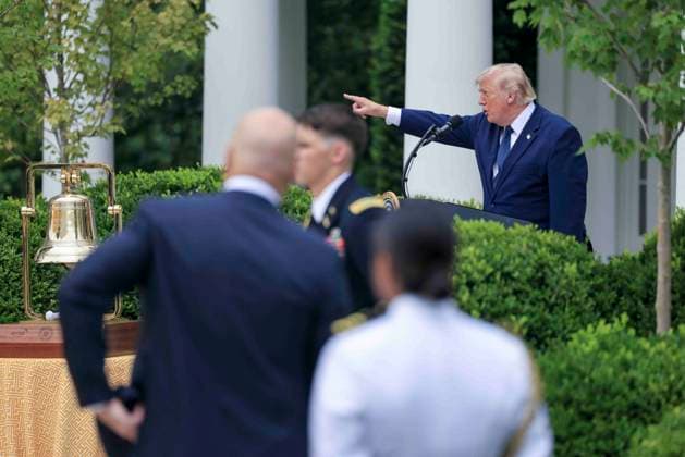 US President Donald J. Trump delivers remarks on the Trump Accounts US President Donald J. Trump delivers remarks on Trump Accounts at a Rose Garden Club luncheon at the White House in Washington, DC, USA, 06 July 2026. Trump Accounts grant eligible US children born between 2026 and 2028 $1000.00 to fund starter IRAs. WASHINGTON DISTRICT OF COLUMBIA United States  Copyright: xPool ABACAx