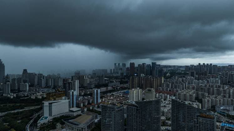China Typhoon Maysak Dark clouds brought by Typhoon Maysak shrouds Nanning city in southern China s Guangxi Zhuang Autonomous Region, Monday, July 6, 2026., Credit:PENG HUAN Utuku Feature China Avalon CHINA, GUANGXI, NANNING  Copyright: xPENGxHUANx xUtuku FeaturexChinax xAvalonx 1114805063