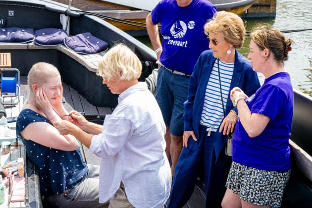06-07-2026 Enkhuizen Princess Margriet visited the Zuiderzeevaart sailing camp of the Foundation for Children s Oncological Holiday Camps (SKOV) in Enkhuizen. Â  Copyright: xPPEx