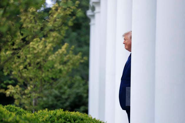 US President Donald J. Trump pauses as he walks from the Oval Office to deliver remarks on Trump Accounts at a Rose Garden Club luncheron at the White House in Washington, DC on Monday, July 6, 2026. Trump Accounts grant eligible US children born between 2026 and 2028 $1000.00 to fund starter IRA.  WASP20260706159 SHAWNxTHEW