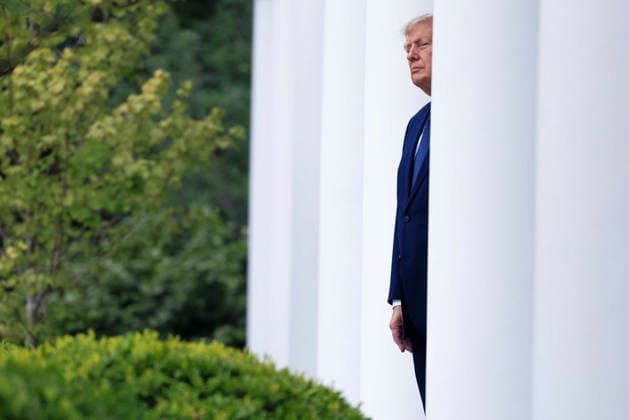 US President Donald J. Trump pauses as he walks from the Oval Office to deliver remarks on Trump Accounts at a Rose Garden Club luncheron at the White House in Washington, DC on Monday, July 6, 2026. Trump Accounts grant eligible US children born between 2026 and 2028 $1000.00 to fund starter IRA.  WASP20260706163 SHAWNxTHEW