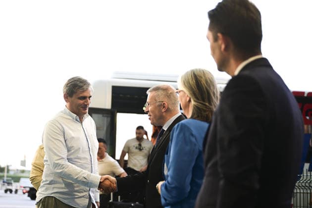 Ahead of 36th NATO Summit in Ankara ANKARA, TURKIYE - JULY 6: Montenegrin Foreign Minister Ervin Ibrahimovic (L) arrives at Esenboga Airport ahead of the 36th NATO Heads of State and Government Summit in Ankara, Turkiye, on July 6, 2026.? Mehmet Futsi Anadolu Ankara Turkey. Editorial use only. Please get in touch for any other usage.  Copyright: x2026xAnadoluxMehmetxFutsix