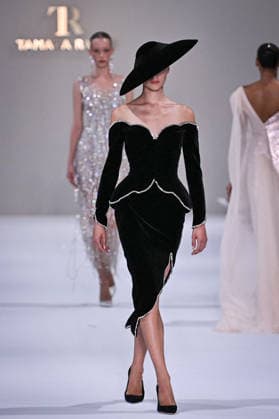 PFW - Tamara Ralph Runway in Paris FA A model walks the runway the Autumn-Winter 2027 2028 couture collection by Tamara Ralph during the Paris Fashion Week, on July 6, 2026. Photo by Firas Abdullah ABACAPRESS.COM Paris Ile-de-France France  Copyright: xAbdullahxFiras ABACAx