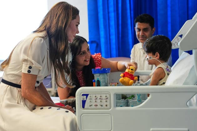 The Princess of Wales visits Evelina London Childrens Hospital Britain s Kate, The Princess of Wales, talks to young Arjun and his family at the Edward ward as she visits Evelina London Children s Hospital in London, Monday, July 6, 2026.(AP Photo Alastair Grant, Pool)The Princess of Wales visits Evelina London Childrens Hospital, London, UK, on the 6th July 2026. Picture by Alastair Grant WPA-PoolThe Princess of Wales visits Evelina London Childrens Hospital, London, UK, on the 6th July 2026. Picture by Alastair Grant WPA-Pool London Evelina London Childrens Hospital London United Kingdom  WHA-0830