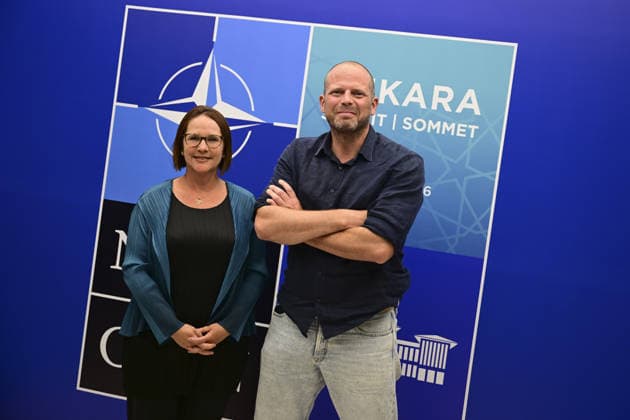 Ahead of 36th NATO Summit in Ankara ANKARA, TURKIYE - JULY 6: Belgian Defense Minister Theo Francken (R) and Luxembourg s Defense Minister Yuriko Backes (L) arrive at Esenboga Airport ahead of the 36th NATO Heads of State and Government Summit in Ankara, Turkiye, on July 6, 2026. Mehmet Futsi Anadolu Ankara Turkey. Editorial use only. Please get in touch for any other usage.  Copyright: x2026xAnadoluxMehmetxFutsix