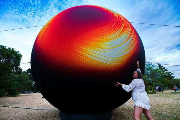 The Brno Planet Festival has begun on July 6, 2026, in Brno, Czech Republic. Pictured is a six-meter-tall inflatable model of the black hole Singulona. (CTKxPhoto PatrikxUhlir) CTKPhotoP2026070607957  CTKPhotoP2026070607957