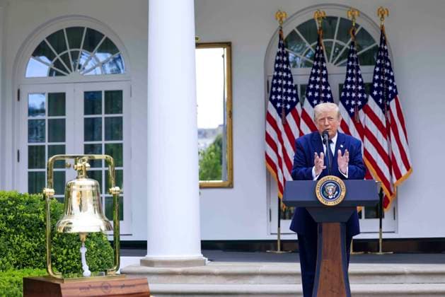 July 6, 2026, Washington, District Of Columbia, USA: US President Donald J. Trump delivers remarks on Trump Accounts at a Rose Garden Club luncheon at the White House in Washington, DC, USA, 06 July 2026. Trump Accounts grant eligible US children born between 2026 and 2028 000.00 to fund Ã¢â‚¬oestarterÃ¢â‚¬Â IRAs Washington USA - ZUMAs152 20260706_faa_s152_082 Copyright: xShawnxThewx-xPoolxviaxCNPx