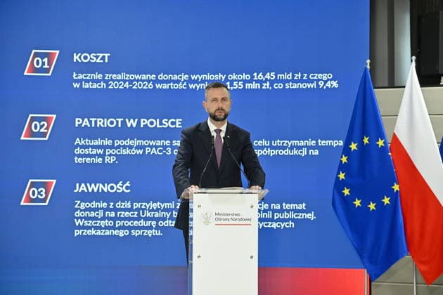 RECORD DATE NOT STATED !!!! NO RUSSIA !!!! 06.07.2026 KONFERENCJA PRASOWA MINISTRA OBRONY NARODOWEJ I WICEPREMIERA --- Press conference by the Polish Minister of National Defence and the Polish Deputy Prime Minister regarding support for Ukraine WLADYSLAW KOSINIAK KAMYSZ W SPRAWIE WSPARCIA UKRAINY SPRZET WOJSKOWY WOJSKO DONACJE DONACJA DLA UKRAINY FOT DAMIAN BURZYKOWSKI NEWSPIX.PL NEWSPIX.PL --- newspix.pl 
