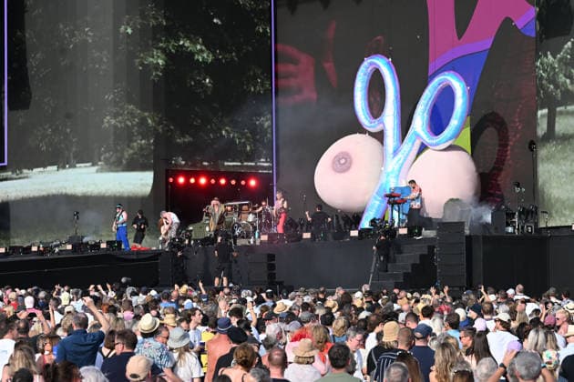 Scissor Sisters performing at British Summertime in London LONDON, ENGLAND - JULY 05: Babydaddy, Jake Shears and Del Marquisof ™Scissor Sisters™ performing at British Summertime, Hyde Park on July 05, 2026 in London, England. CAP MAR MAR Great Britain UK Copyright: xMartinxHarris CapitalxPicturesx