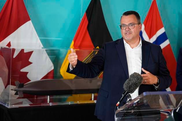 July 6, 2026, Ottawa, On, CAN: Oliver Burkhard, CEO of TKMS (Thyssenkrupp Marine Systems), speaks at a news conference at the Embassy of Germany in Ottawa, on Monday, July 6, 2026. Germany s TKMS has been chosen as the preferred bidder to supply the navy s next fleet of submarines, over South Korea s Hanwha. Ottawa CAN  - ZUMAc35_ 20260706_zaf_c35_104 Copyright: xJustinxTangx