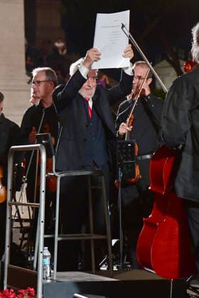 IPA86455805 - Rome, Piazza del Campidoglio: Nicola Piovani’s Tribute Concert to Ennio Morricone. Pictured: Nicola Piovani  Copyright: xVincenzoxLandix xVincenzoxLandix 86455805
