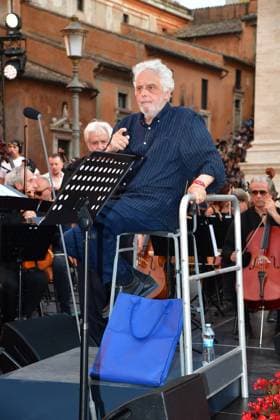 IPA86455608 - Rome, Piazza del Campidoglio: Nicola Piovani’s Tribute Concert to Ennio Morricone. Pictured: Nicola Piovani  Copyright: xVincenzoxLandix xVincenzoxLandix 86455608