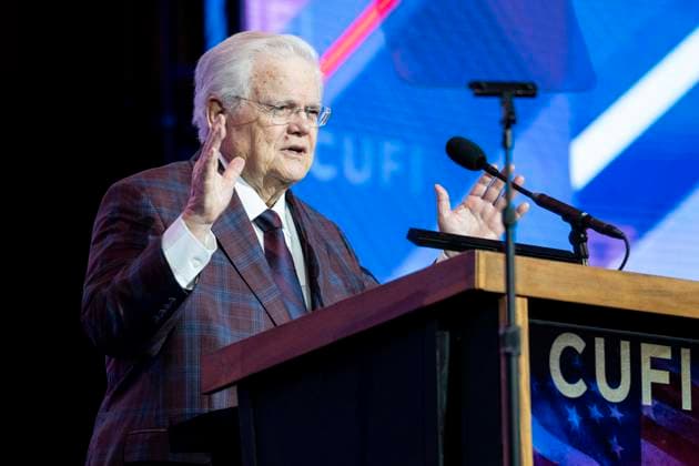 July 6, 2026, National Harbor, Maryland, USA: Pastor JOHN HAGEE, Founder and Chairman,Christians United for Israel (CUFI), speaking at the 2026 Christians United for Israel (CUFI) Washington Summit at the Gaylord National Resort & Convention Center in National Harbor, Maryland. National Harbor USA  - ZUMAb161 20260706_aap_b161_035 Copyright: xMichaelxBrochsteinx