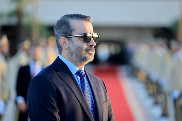 President Macron Arrives For A State Visit To Damascus Syria s Foreign Minister Asaad al-Shaibani waits for the arrival of France s President at the Damascus International Airport in Damascus on July 6, 2026. French President Emmanuel Macron arrived in Damascus on July 6, 2026 for the first visit by a Western European head of state since Syria s new authorities took power in 2024, an AFP journalist said. Macron, who will depart on July 7, 2026, will advocate for a free, pluralist Syria that respects each of its components and plays a role in moderating Middle East tensions, the French presidency told journalists ahead of his arrival. Photo by Ludovic Marin Pool ABACAPRESS.COM Damascus Syria  Copyright: xMarinxLudovic Pool ABACAx