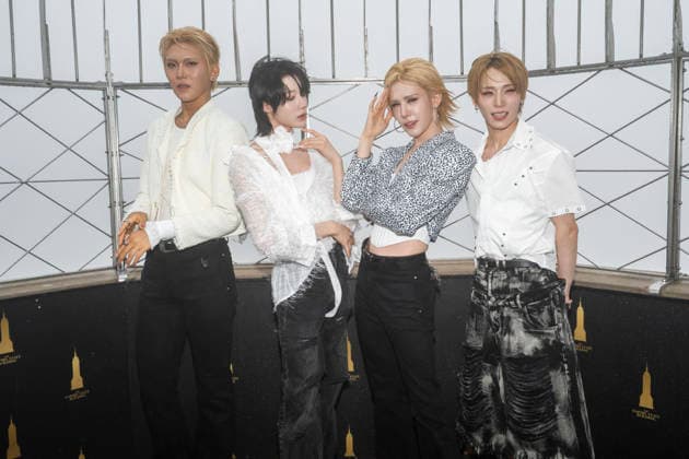July 6, 2026, New York, New York, USA: XLOV members HYUN, RUI, WUMUTI and HARU visit the Empire State Building in New York to celebrate their first visit to the US as a group. 6 July 2026 New York USA  - ZUMAa265 20260706_zep_a265_012 Copyright: xEricxAcquayex